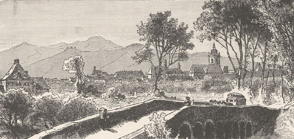 FRANCE. Colmar 1903 old antique vintage print picture